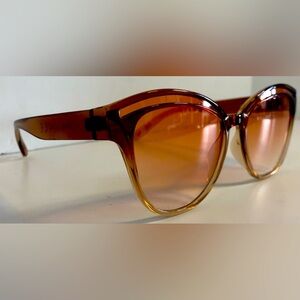Circus by Sam Edelman Women's CC441 Oversized Cat Eye Sunglasses Brown UV400